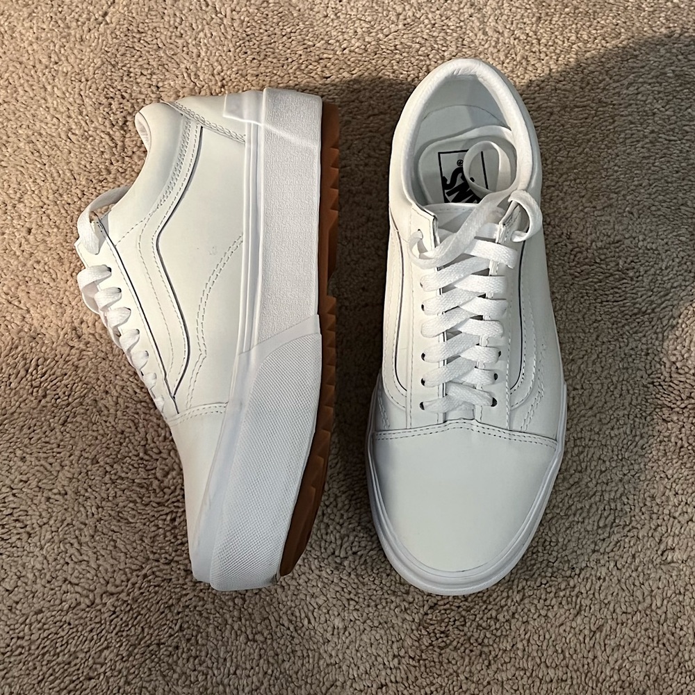 White platform vans